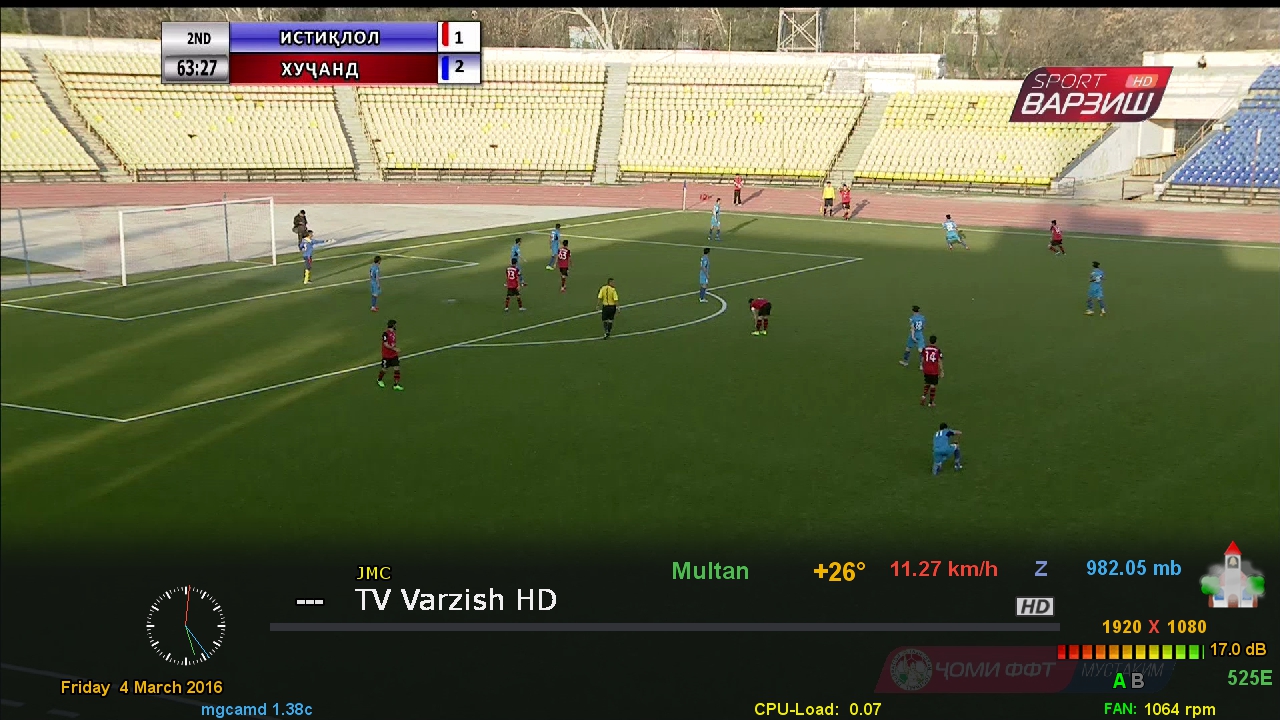 TV Varzish HD Yahsat 52 E