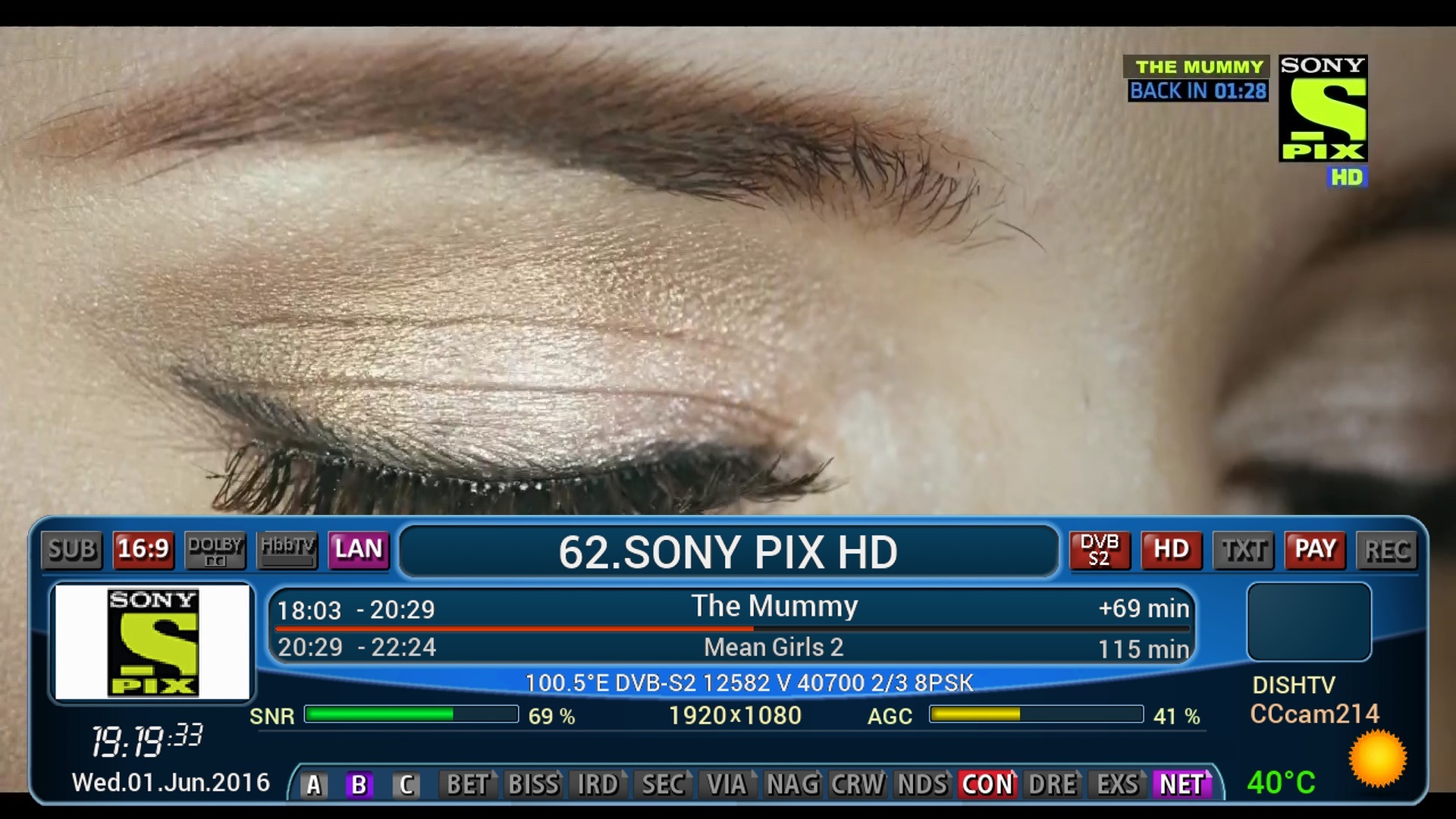 Sony Pix HD 100.5 East