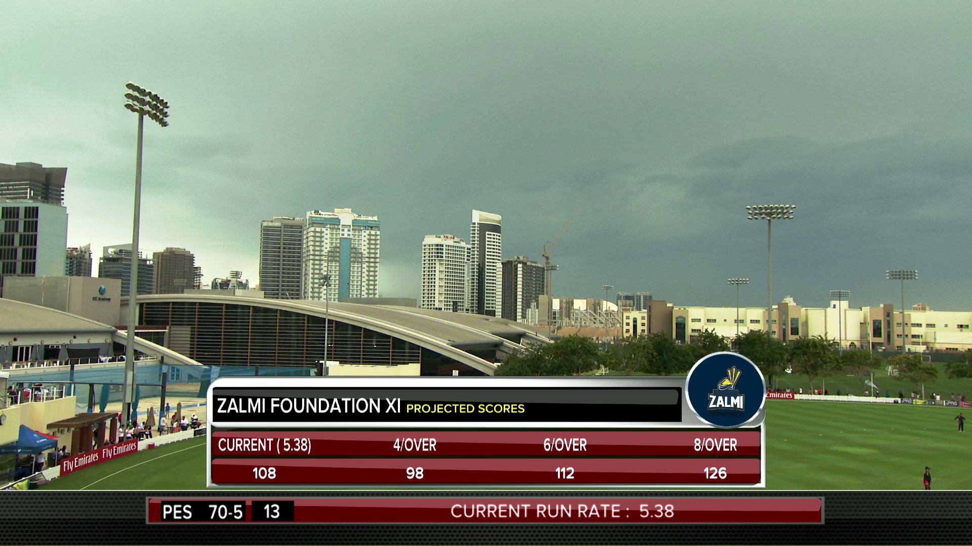 Emirates T20 Cup<br />12678 V<br />7E