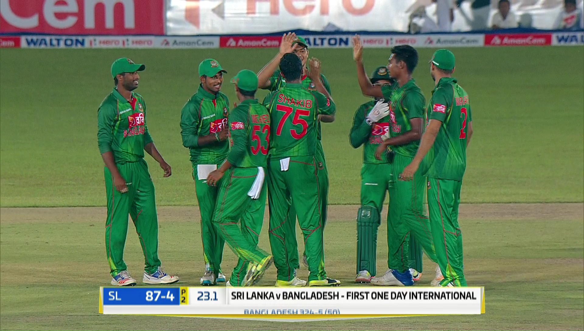 Intelsat 68.5 E<br />3782 H 7200 (H.264)<br />SriLanka Vs Bangladesh