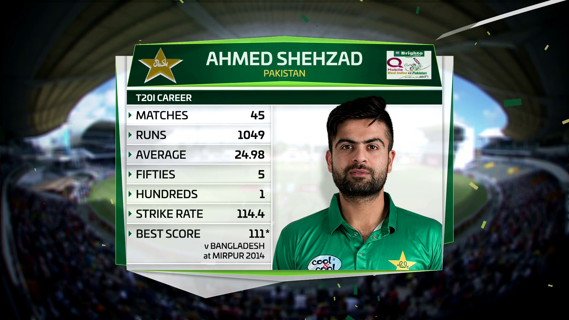 Pak Vs Wi<br />3945 V<br />100.5E