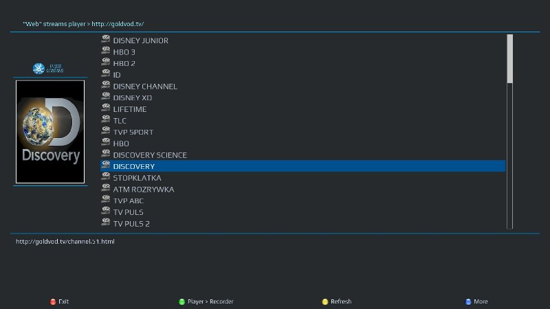 IPTV PLAYER on SRT 2020 Plus