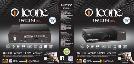 Ресивер uhd. Спутниковый ресивер icon. Ресивер icone Iron 4k Pro характеристики. Icon Iron Pro. Icone Iron Pro 4k UHD Satellite TV Receiver