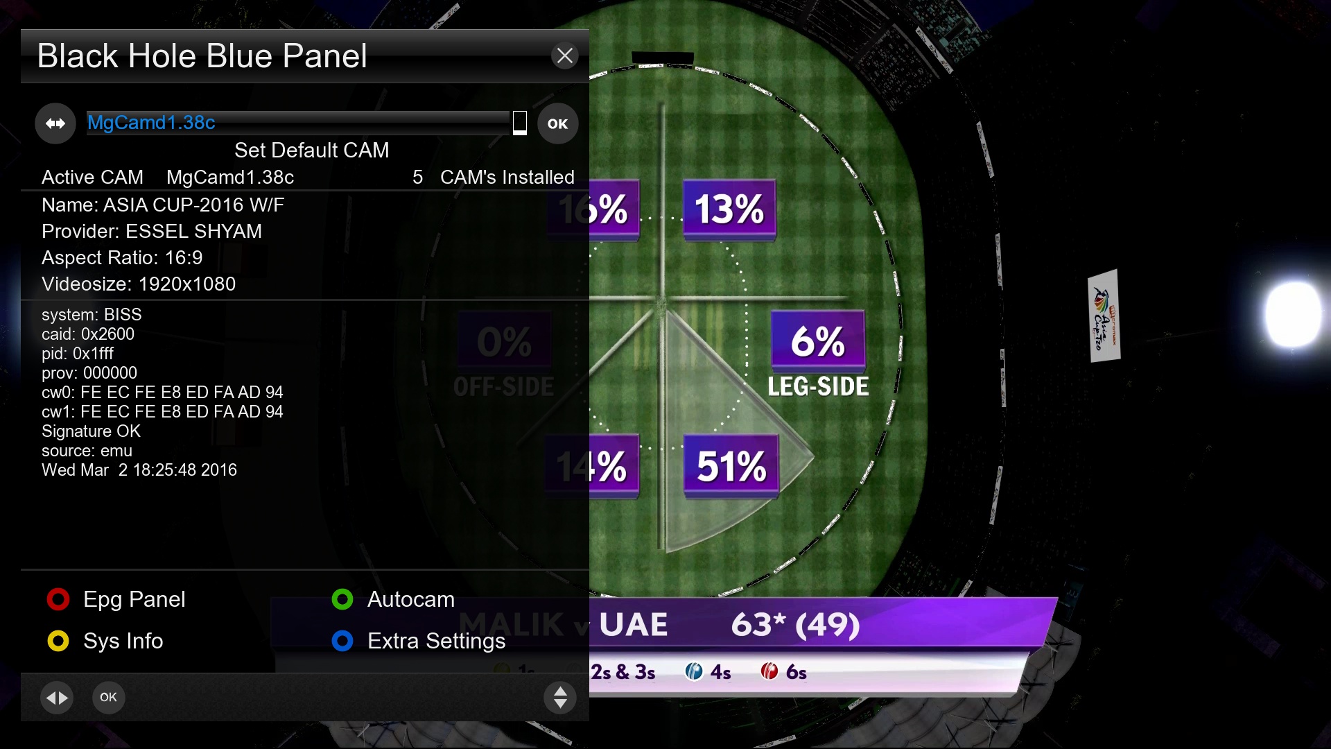 3954 V 9600 ASIACUP FULL HD<br />ASIASAT5@100E